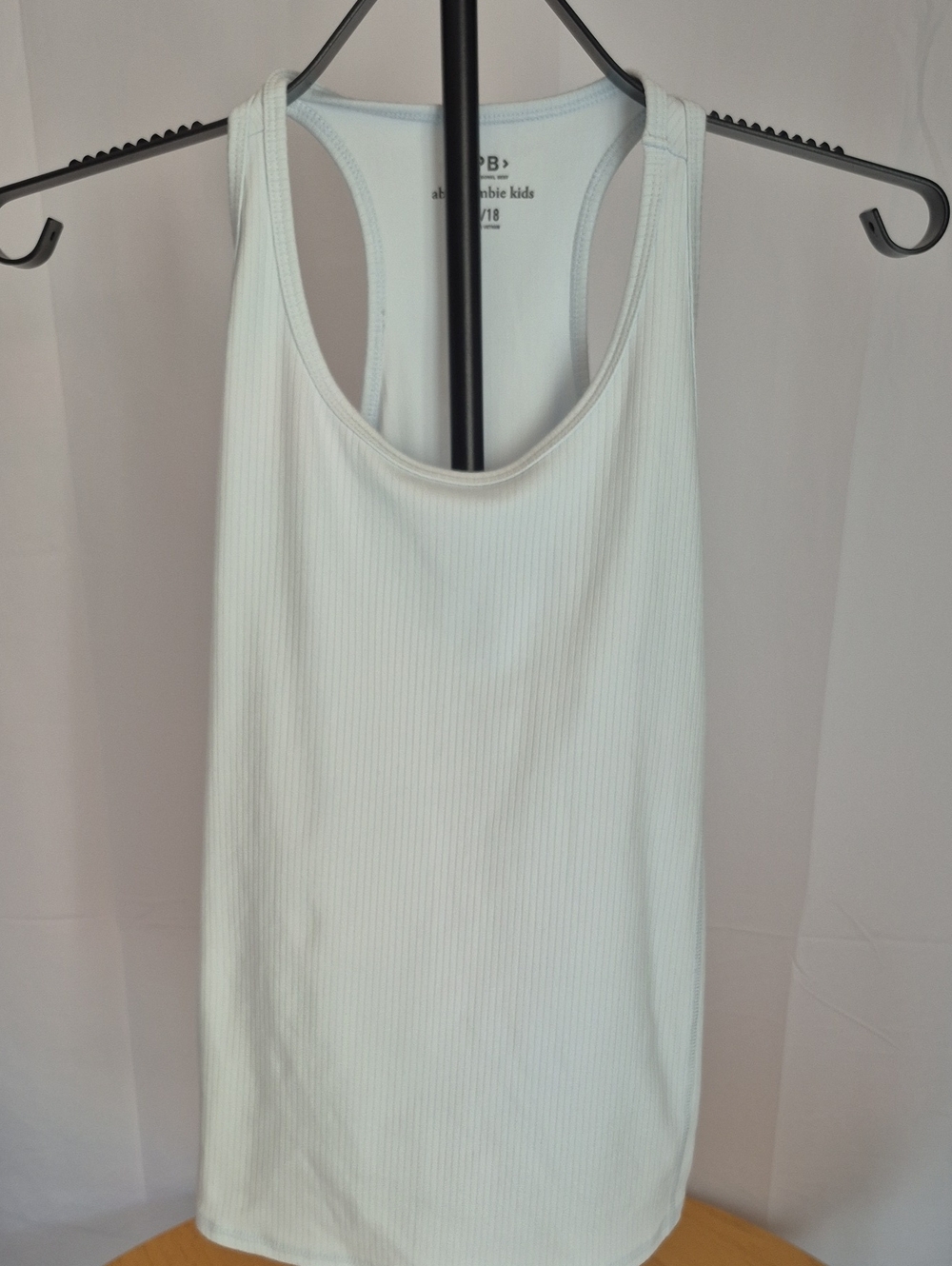 Abercrombie & Fitch Cream Ribbed Racerback Tank